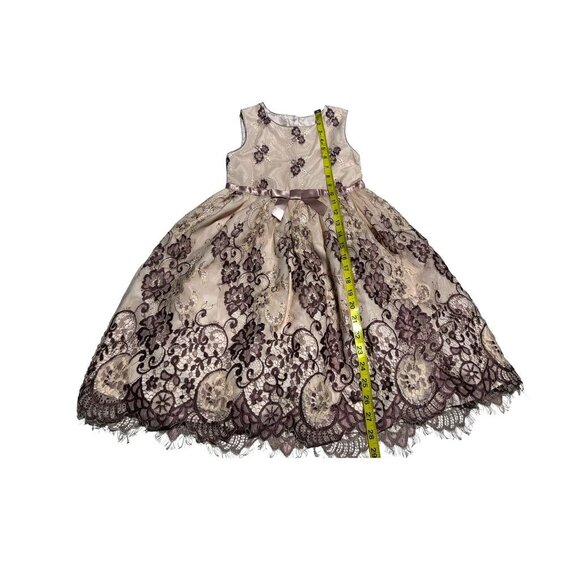 Laura Ashley Pink/Purple Lace Dress Size 6x - Picture 6 of 9